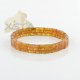 Cognac amber bracelet cube beads